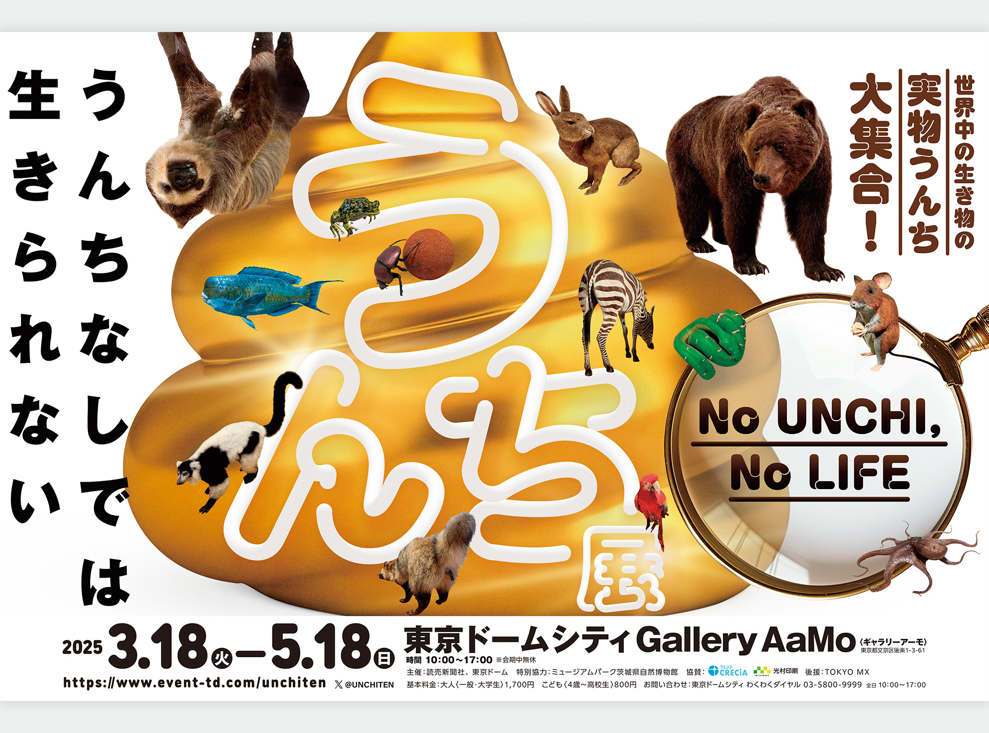 『うんち展 -No UNCHI, No LIFE-』宣伝デザイン他